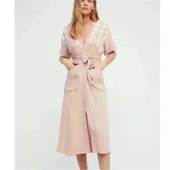 FP Love You to Love You Midi Floral
Blush Dress SMALL - Picture 10 of 16